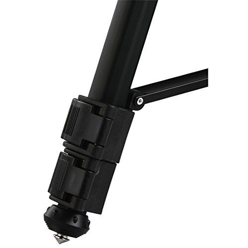 Hama - Trípode Action 165 3D (Altura 61–165 cm, rótula de Bola de 3 mandos, pies de Goma y Puntas, Carga máxima de 4 kg, Peso Ligero de 1320 g, trípode para cámara con Bolsa de Transporte), Negro