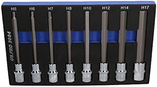 1/2" Drive Allen Hex Key Sockets Extra Long 140mm 5mm - 17mm 8pc Set