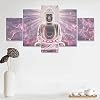 Équipement de vie mur art Peinture Foto’s Impression Sur Toile Encadrée 150x80cm 5 Panneaux Statue de Bouddha Coloré L…