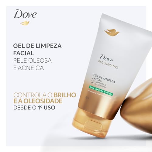 Dove Regenerative Gel de Limpeza Facial Efeito Matte & Antioleosidade 150ml