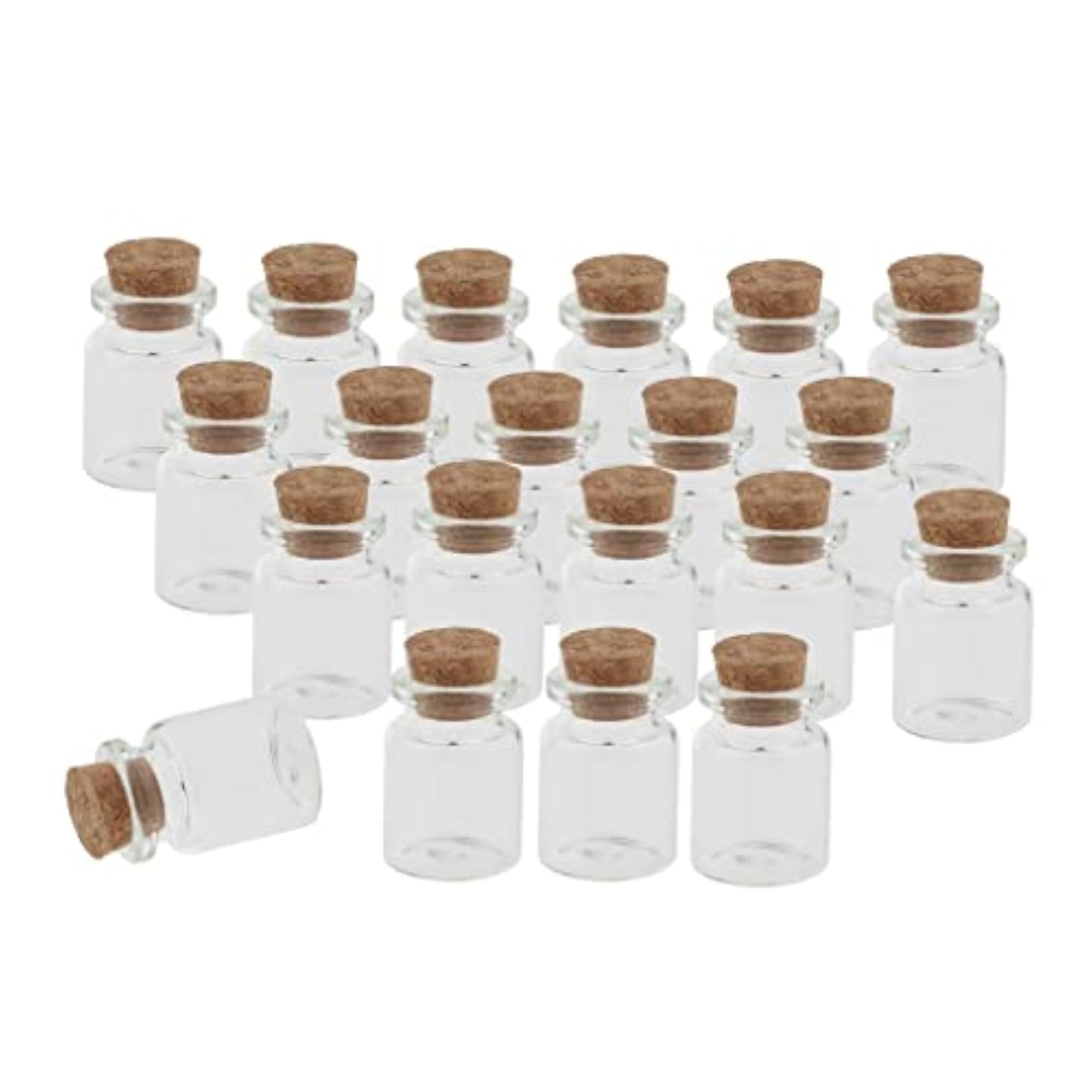 20 Pieces 5ML Cork Glass Jars Vials Drift Bottles
