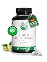 Koffein Kapseln hochdosiert mit 400 mg Koffein - Grüner Kaffee Kapseln - Grüner Kaffee Extrakt - 180 Kapseln für maximale Energie und Leistung - Green Naturals®