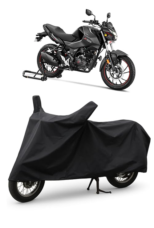 Image of DAXO Waterproof Bike Cover for Hero Xtreme 160 | All Weather Protection from Rain, Dust, UV Rays & Scratches with Mirror Pockets & Buckle Belt | Xtreme 160 Bike Cover