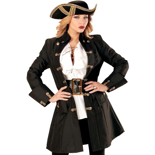 W WIDMANN MILANO Party Fashion - Costume de capitaine pirate, manteau, corsaire, femme pirate, carnaval
