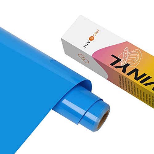 Htvront Blue Permanent Vinyl For Cricut, Blue Permanent Vinyl Rolls - 12" X 8 Ft Adhesive Vinyl Roll For Cricut, Silhouette, Cameo, Signs, Scrapbooking, Craft, Die Cutters (Glossy Blue) #TOP19