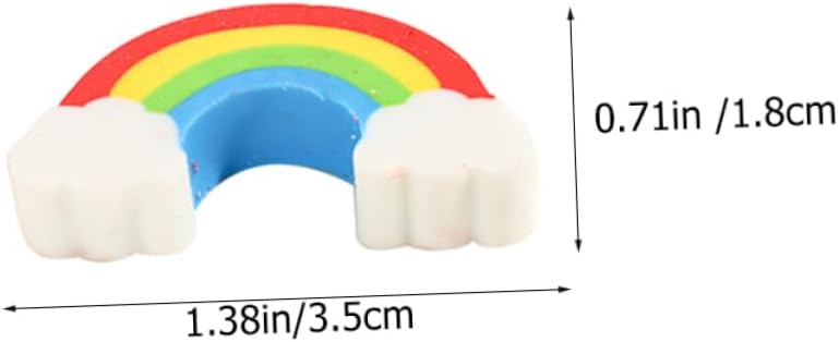 SHINEOFI 100Pcs Mini Cartoon Erasers Portable Decorative Pencil Erasers for Back to School TPR Material for Writing Mistakes Adorable Gradient Color Design