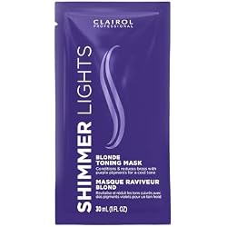 1 of Clairol Professional Shimmer Lights Violet Toning Mask | Neutralizing Brassy Tones with Refreshing Blonde Hair Results