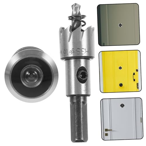 Kit de Mirilla para Puerta 1set con Taladro, Visor de Privacidad de Metal para Apartamento y Seguridad en el Hogar, Diseño Fácil de Instalar, Acabado Plateado miniatura 2