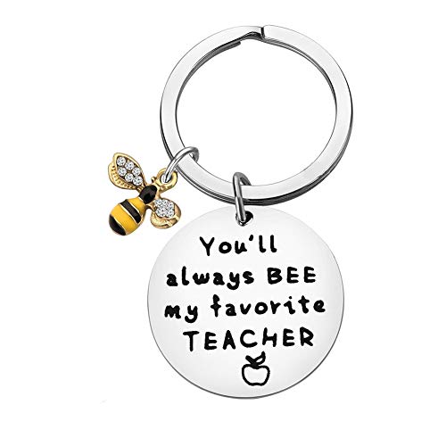 Teacher Keyring Gift You Will Always Bee My Favorite Teacher Keychain Bee Jewelry Teacher Appreciation Thank You Gift Gifts Teacher Keepsake Retirement Gift End of Year Gift