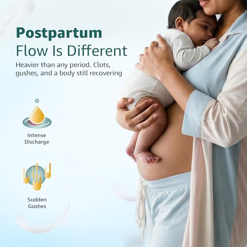 Image of Amazon Basics Maternity Pads | Large | 450mm | Upto 650ml High Absorption | Breathable Top Layer | Contoured Slim Fit | Postpartum & Heavy Flow Protection | 30 Count (10 x Pack of 3)