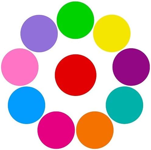10 Pieses Colorful Dry Erase Dots Circles Whiteboard Marker Removable Vinyl Stickers Spots Wall Decals for School (11.8 inch)