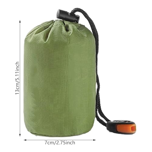 Bolsa de Supervivencia para Emergencias XINNIKESI, Bolsa de Dormir para Camping, Aluminio, Color Verde miniatura 3