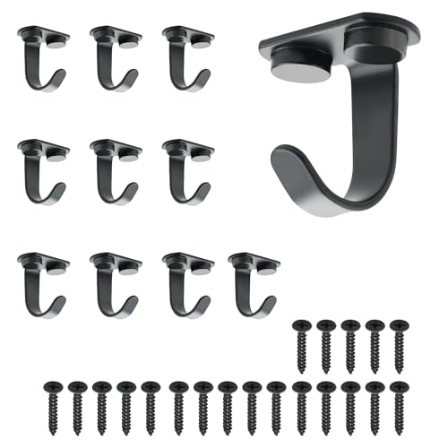 Alise Ceiling Hooks Black Under-Shelf Coffee Mug Cup Hook,10 Pack
