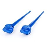 Ruilogod 15cm Long Car Motorcycle Engine Oil Level Gauge Dip Stick Blue 2 Pcs