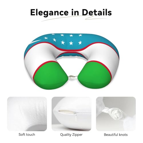 Almohada de viaje ergonómica espuma viscoelástica negra miniatura 4