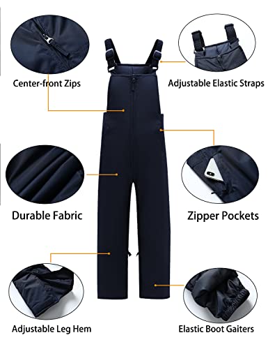 Phibee Women's Insulated Warm Snow Pants Waterproof Breathable Ski Bib Overalls Blue M #TOP3