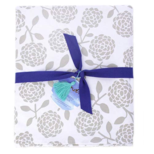 dandi 10 Seater Oilcloth Tablecloth, Hydrangea Oatmeal