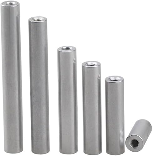 Miniatura 3 de WESTUX 5 varillas de poste de aluminio M6, M6 × 1012152025303537404550607080903.937 in de aluminio redondos espaciadores D0.394 in (tamaño  1.378 in)