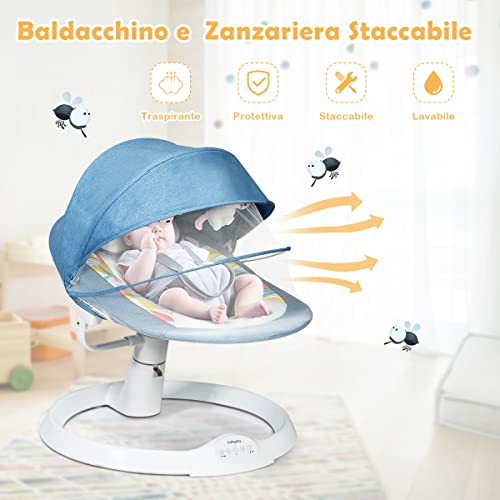 RELAX4LIFE Sdraietta Elettrica Neonati con 10