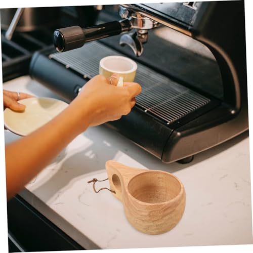 Taza de café de madera hecha a mano con diseño creativo artesanal para té y cerveza 7
