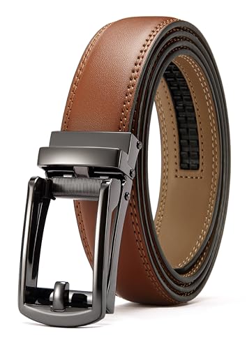 Image of CHAOREN Mens Dress Belt - Ratchet Belt Leather 1 1 /4 inch Comfort Click - Perfect Companion to Mens Dress Shoes