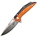 Eafengrow Tactical Folding Knives D2 Blade and G10 Handle,Outdoor Tactical Survival and Everyday Carry Folding Knife with Clip (EF42-orange)