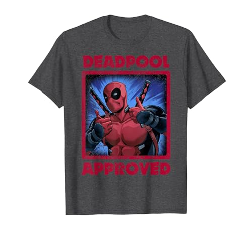 Marvel Deadpool Approved by Deadpool T-Shirt, Men, Dark Heather Grey, 3X-Large