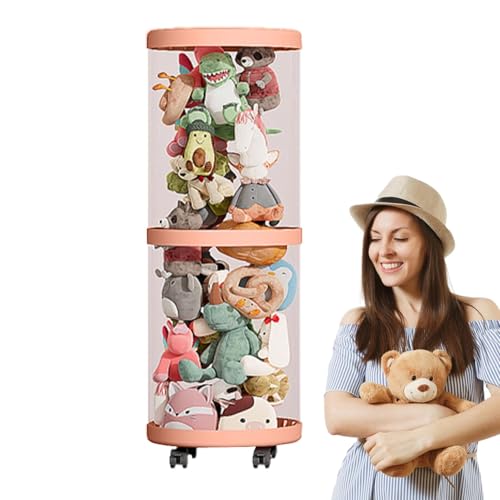 Almacenamiento de tubos de peluche: tubo de almacenamiento para juguetes de peluche en el dormitorio | Tubo organizador de juguetes de peluche, almacenamiento de tubos a prueba de polvo,
