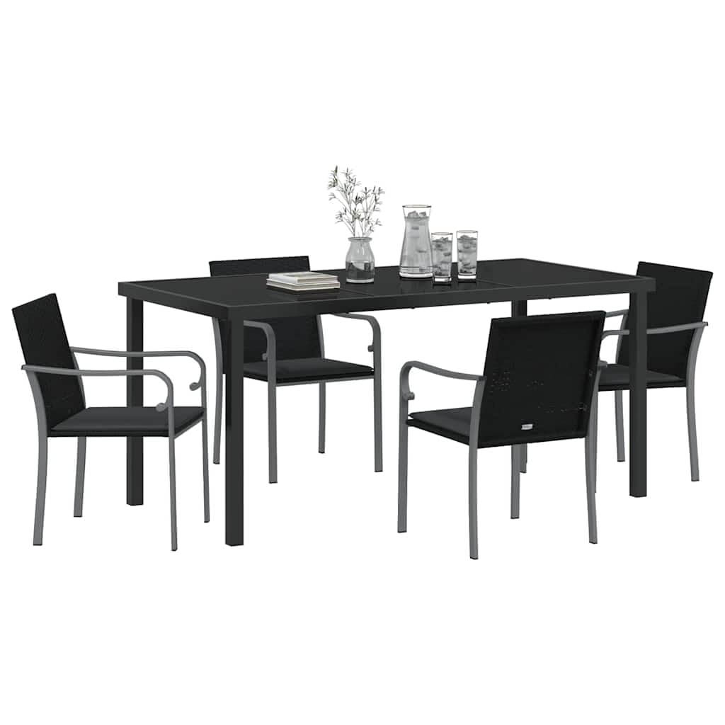 Ensemble salle à manger de jardin 5 pcs extérieur durable résistant UV