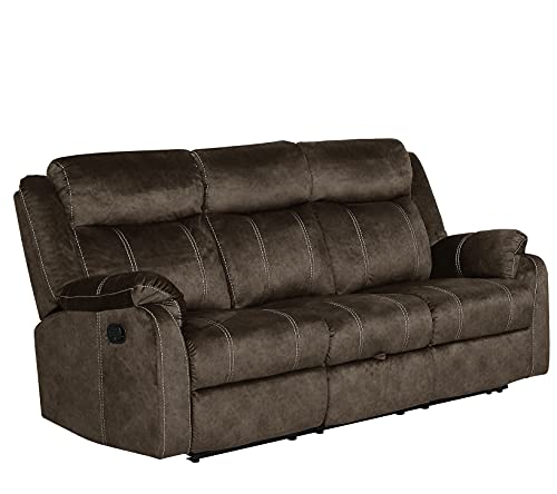 Global Furniture Usa White/Grey Kylie Mirror Reclining W/Drop Down Table Coffee Sofas, Standard #TOP30