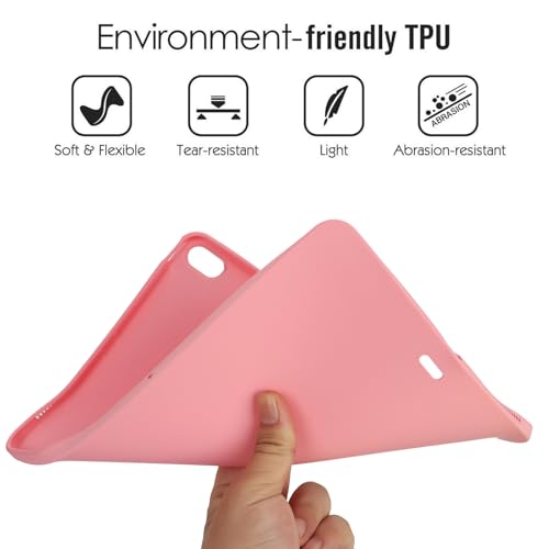 UUcovers for Apple iPad Air 13 Inch Case M4/M3/M2 (2026/2025/2024), Ultra Slim Lightweight Soft TPU Back Shockproof Tablet Cover Anti-Scratch Impact Resistant Silicone Bumper Protective Shell, Pink by UUcovers - Image 4