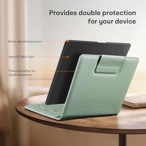 Image of CoBak Premium PU Leather Case for Kindle Scribe 10.2 inch, TouchPad D10, Boox Note Air 3, Folio Cover with Pen Holder, Auto Sleep /Wake, Card Slots & File Folders for Business, Not for Remarkable