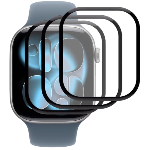 GIOPUEY Schutzfolie für Apple Watch Series 11 46mm, [3 Stück] HD Gehärtetes Glas Ultradünn Folie, [Anti-Kratzer] [Anti-R...