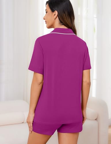Image of HNG Pajama Sets for Women 2 Piece PJ Sets Short Sleeve Lounge Set Fashion Sleepwear XS-3XL