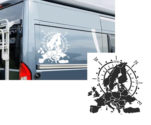Autocollant Europe boussole blanc mat pour masquer les rayures de voiture