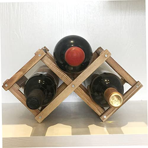 Soporte de botellas plegable de madera Unomor 2 pcs miniatura 3