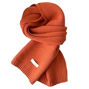 Warmer Winterschal für Damen Herren Wollschal Weiche Warm Strickschal Einfarbig Gestrickter Schals Modischer Vielseitiger Kaschmir Schal aus 100% Wolle - ideale Geschenke für Frauen & Männer
