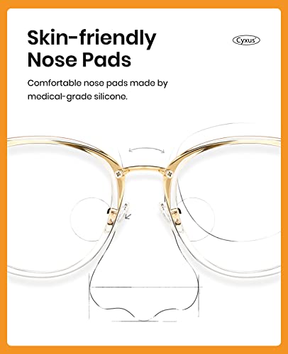 Cyxus Óculos de bloqueio de luz Azul Óculos para computador anti-fadiga ocular Feminino e Masculino