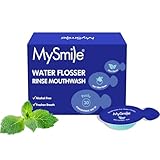 MySmile Water Flosser Mouthwash, Travel Size Concentrated Mouth Wash for Adults, 15x Concentrated Equals 200 FL oz, Alcohol Free for Bad Breath, Fresh Mint, (30 Uses, 0.06 fl oz)