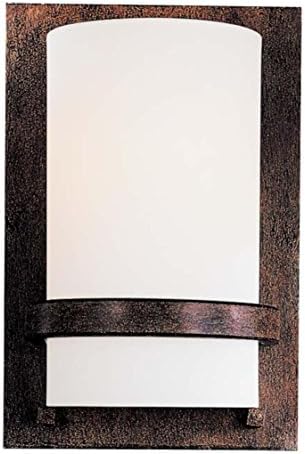 Minka Lavery Wall Sconce Lighting 342-357, Glass Damp Bath Vanity Fixture, 1 Light, 100 Watts, Iron