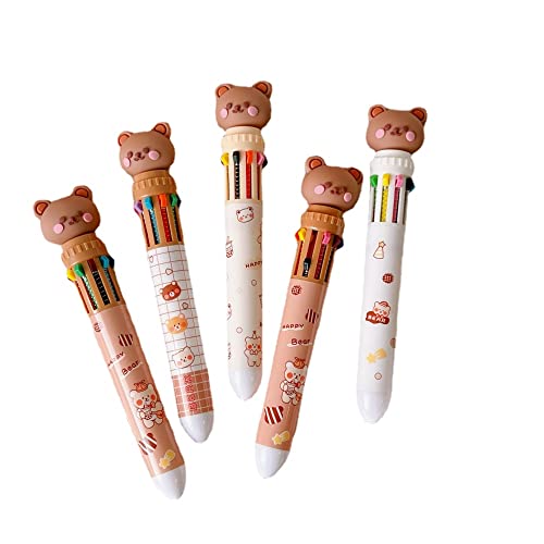 6 bolígrafos de gel negro retráctiles CYee estilo kawaii