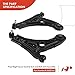 A-Premium Set of 8, Front Lower Control Arm, Sway Bar Link, Inner Outer Tie Rod End, Compatible with Chevy Aveo 04-11, Aveo5 06-11, Suzuki Swift+ 04-09, Pontiac G3 10, G3 Wave 09, Wave 05-08, Wave5 07