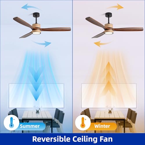 BUENION 60 Inch Boho Downrod Ceiling Fan with Light and Remote by BUENION - Used condition - Image 6