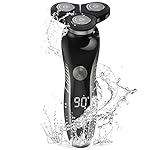 Electric Razor, SIWIEY 4D Rechargeable Electric Shavers for Men, Wet & Dry Use, LCD Display, Child Lock, USB Charger…