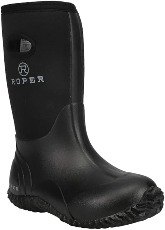 ROPER Kids Boys Barnyard Pull On Casual Boots Mid Calf