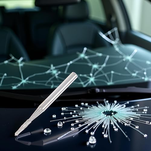 Image of Silver Professional Windshield Repair Kit,1mm Auto Glass Drill for Chip and Crack Repair,DIY Car Windshield Tools, Glass and Body Maintenance Accessories