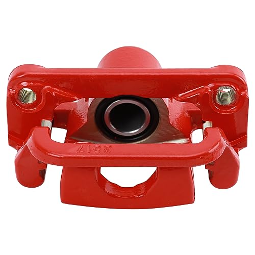 Image of TRQ Rear Right Brake Caliper w /Bracket Performance Red Passenger Side | For 2007-2012 Nissan Altima 2007-2008 Maxima