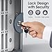 Lockbako 36 Slots Cell Phone Locker for Classroom, Portable Mobile Phone Storage Box with 【2 Different Size Slots】, Phone Lock Box Wall Mounted (Black)
