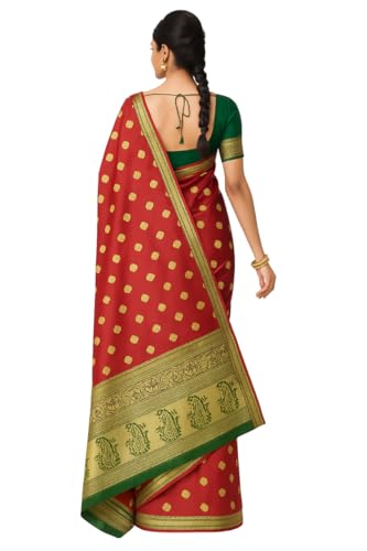 CRAFTONI red banarasi silk saree in pure silk – image 2