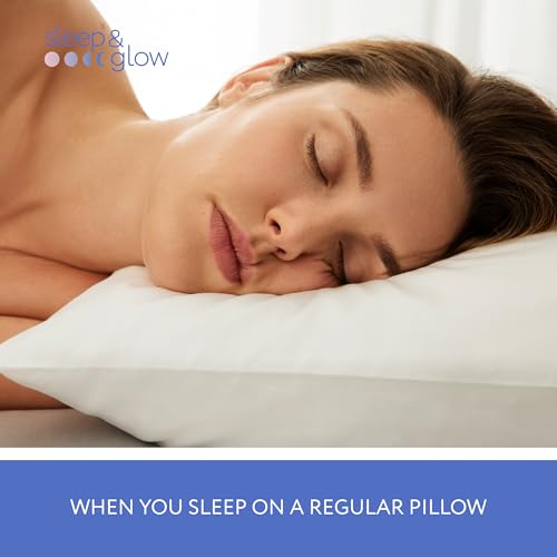 SLEEP & GLOW Omnia Anti-Aging Beauty Pillow Fights Sleep Wrinkles with Orthopedic Height Adjustable Memory Foam for Sleeping on Back and Side (Made in Italy)